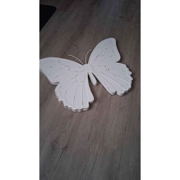 Huge Metal Butterfly Wall Hanging w/Rustic Gold Trims - Picture 1 of 3